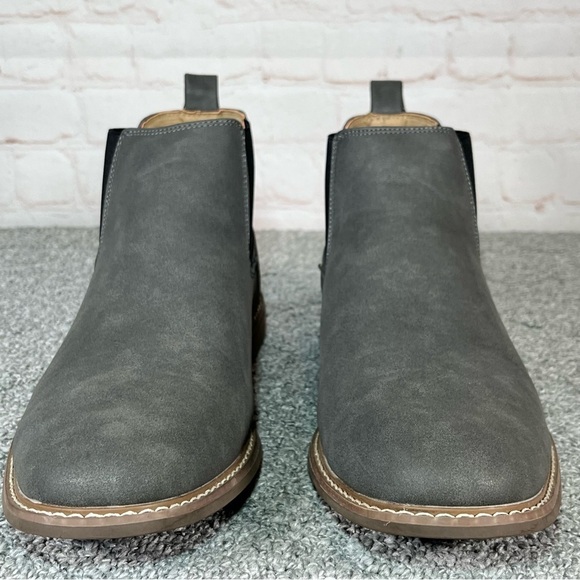 Deer Stags Jared 2 Ankle Boots Mens 10 Gray Bootie Memory Foam Faux Leather - Picture 6 of 9